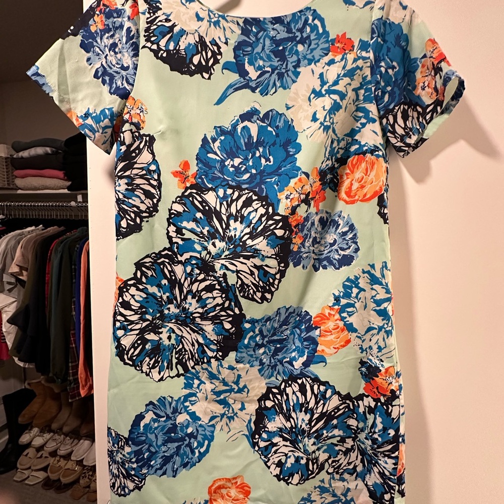 Floral Print Short Sleeve Dress